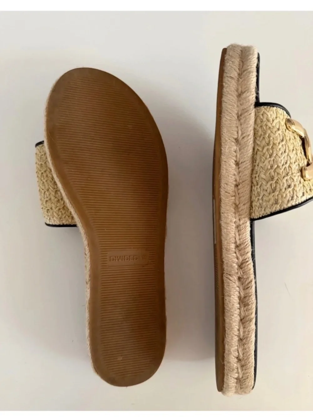 H&M Raffia Espadrille Slide Sandals